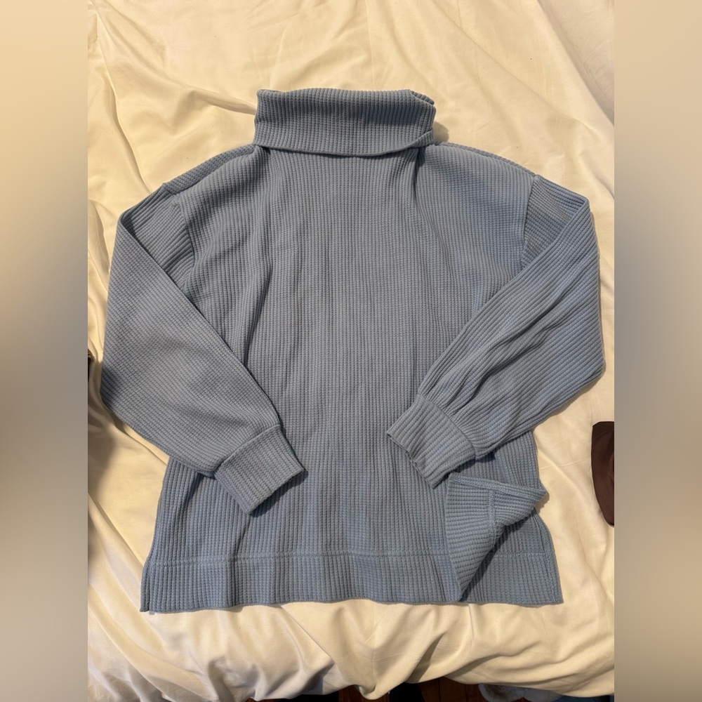 GAP Soft Blue Waffle Knit Pullover